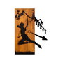 Wallity Brave Accesorio Decorativo de Pared de Madera y Metal Nogal y Negro